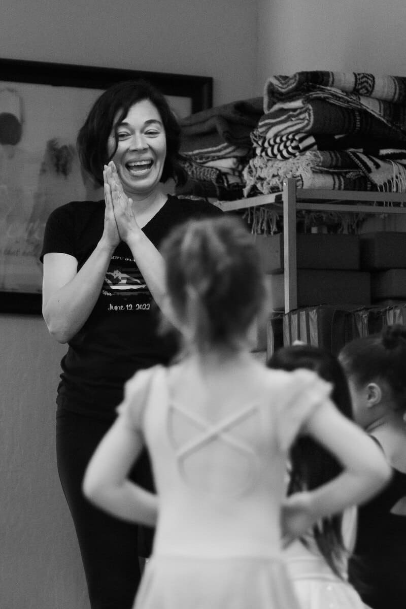Dance Teacher Smiling at Student Dance Teacher Smiling at Student